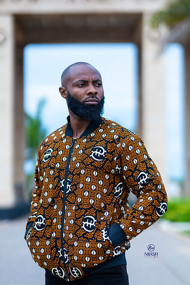 Handmade African Print Bomber Jacket Unisex