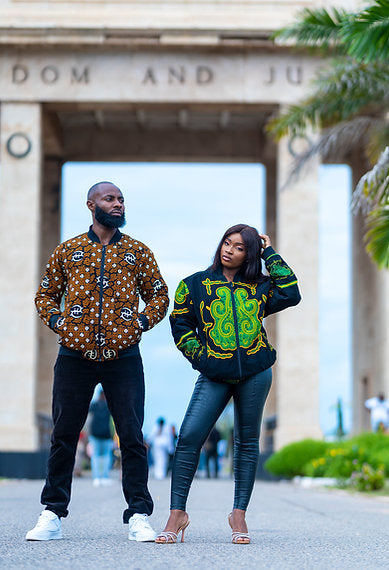 Handmade African Print Unisex Bomber Jacket