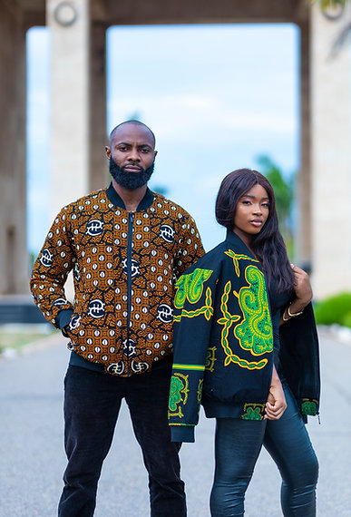 Handmade African Print Bomber Jacket Unisex