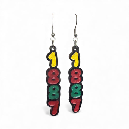 1887 Acrylic Dangling Earrings