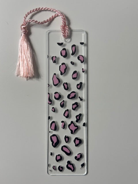 Pink Animal Print Bookmark