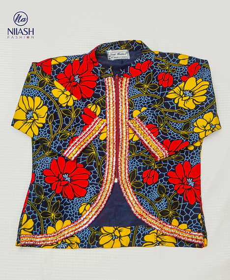 One of one Ghanaian handmade flower jacket