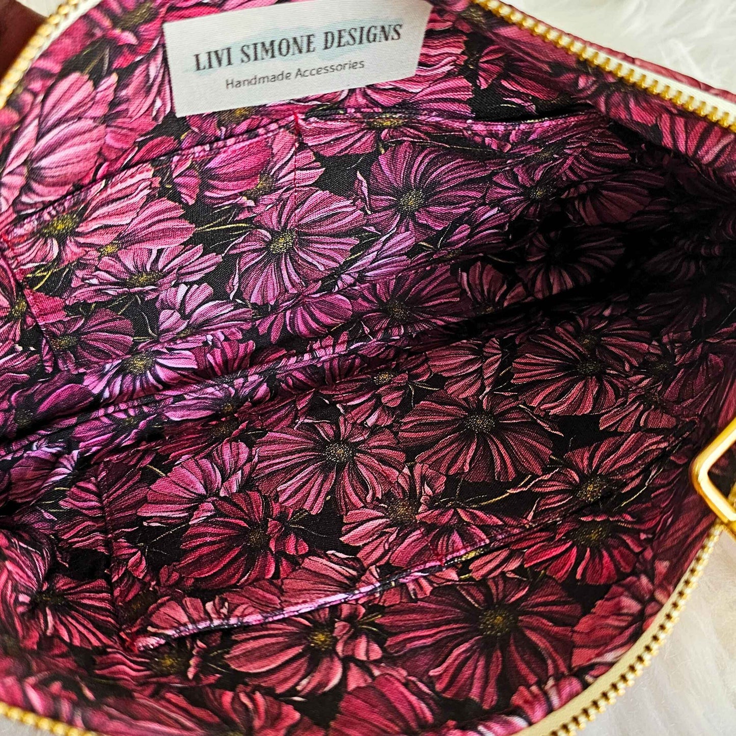 Redwood Faux Leather Handmade Wristlet Clutch with four card slots and matching pouch